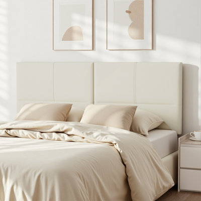 Upholstered Headboard, Head Board with Sturdy Metal Legs, Faux Leather,Height Adjustable by Winston Porter
