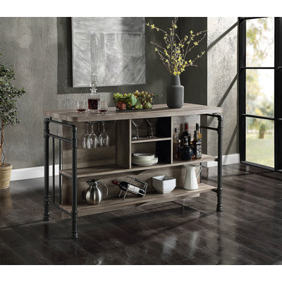 Stylish Counter Height Table With Spacious Storage And Durable Metal Frame For Modern Dining Areas by Williston Forge