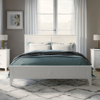 Modern Solid Wood Queen Platform Bed Frame with Wooden Slats Support, No Box Spring Needed, Espresso
