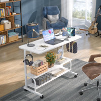 Height Adjustable Standing Desk With Power Outlets by Inbox Zero