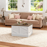 31.5" Farmhouse Square Coffee Table With Hinged Lift Top And Hidden Storage For Living Room by Ophelia & Co.