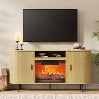 Modern Fireplace Tv Stand For Tvs Up To 80
