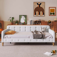 Upholstered Daybed with 4 Support Legs by Lark Manor