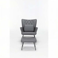 Rocking Chair, Glider Chair,Rocking Accent Chair with Lumbar Pillow and Ottoman for Nursery/Living Room/Bedroom by George Oliver