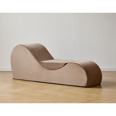 Yoga Chaise Lounge Chair with High-Density Foam Core & Removable Machine-Washable Cover