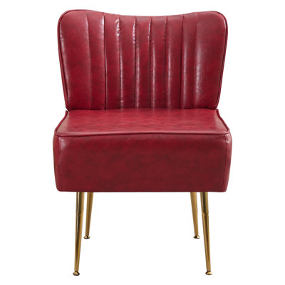 Accent Side Chair With Gold Legs by Mercer41