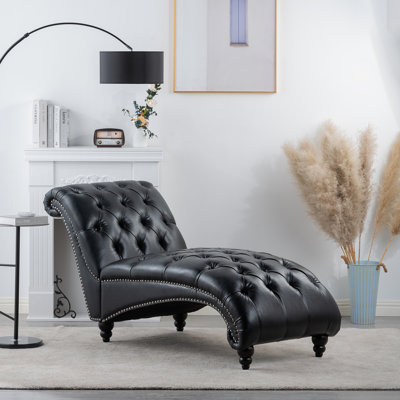 Delisca Armless Tufted Upholstered Chaise Lounge Chair by Rosdorf Park