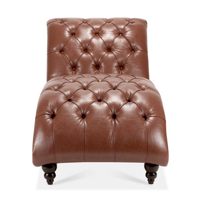 Delisca Armless Tufted Upholstered Chaise Lounge Chair by Rosdorf Park