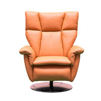 Alessio Luxe Top Grain Italian Leather Double Power Swivel Chair
