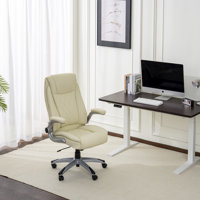 Ergonomic Executive Office Desk Chair With Flip-Up Armrests And Lumbar Support by Winston Porter