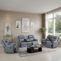 3-Piece Breathing Leather Power Reclining Living Room Set by Latitude Run