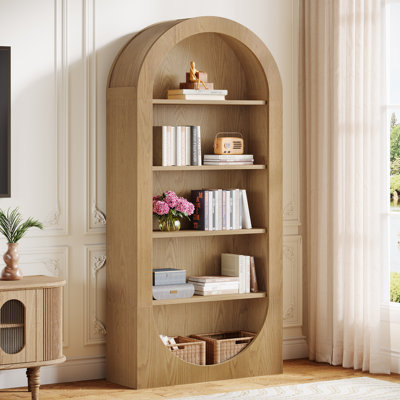 70.9" Tall Bookshelf With Open Shelves
