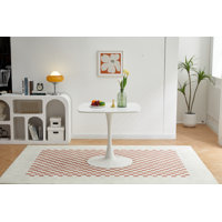 Compact Round Pedestal Dining Table for Small Spaces by George Oliver