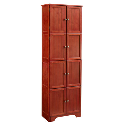 Tall Storage Cabinet Tall Storage Cabinet With 8 Doors And 4 Shelves, Bookshelf Living Room, Kitchen, Dining Room, Office Freestanding Storage Cabinet by 17 Stories