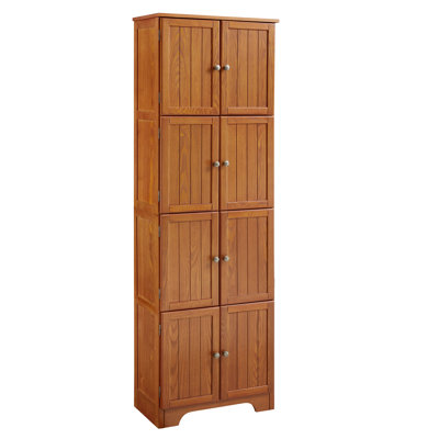 Tall Storage Cabinet Tall Storage Cabinet With 8 Doors And 4 Shelves, Bookshelf Living Room, Kitchen, Dining Room, Office Freestanding Storage Cabinet by 17 Stories