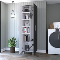 Norway Broom Closet Pantry, Five Shelves, Double Door Cabinet by Hokku Designs