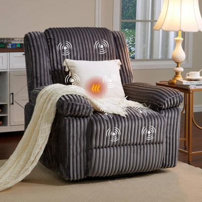 Power Lift Recliner Chair with Heat & Massage, Electric Plush Recliner for Elderly & Mobility Impaired