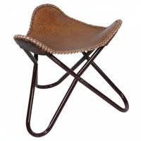 Tripod Leather Stool
