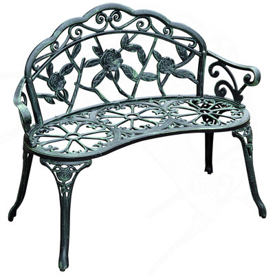 Outdoor Bench With Classic Slatted Design by Canora Grey