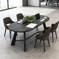 Space-Saving Small Conference Table - Modern Minimalist Style, 4-8 Seats, Usable as Home Study Desk by Orren Ellis