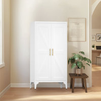 Versatile All-Steel Kitchen Pantry Cabinet With Adjustable Shelving And Secure Magnetic Closure by Inbox Zero