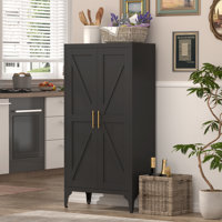 Metal Adjustable 2 Doors Metal Storage Cabinet Kitchen Pantry Cabinet With Adjustable Shelves all Steel Cabinet Locker For Kitchen, Living Room, Dinin by Gracie Oaks