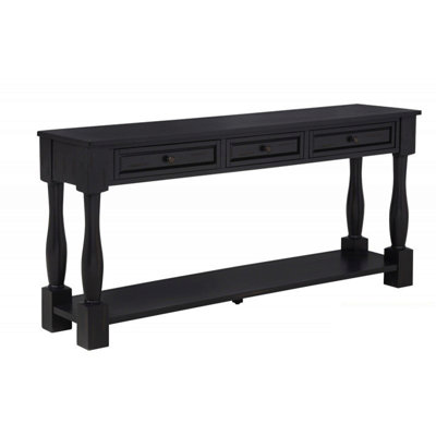 63" Long Console Table With Drawers And Shelf For Entryway, Hallway, Living Room, Table by Wildon Home