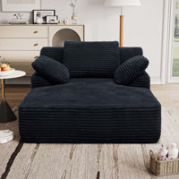Single lazy sofa lounge chair, no assembly required, fluffy modern single lounge chair, used for indoor living rooms and bedrooms by Everly Quinn