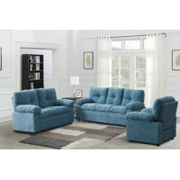 3-piece Living Room Sofa Set With Sofa Loveseat And Chair by Wildon Home
