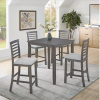 Dining Table, Bar Table and Chairs Set, 5 Piece Dining Table Set,Retro-style breakfast table set,for Living Room, Dining Room(Requires assembly) by Corrigan Studio
