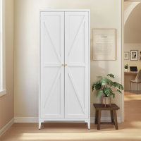 Versatile Kitchen Pantry Cabinet With Adjustable Shelving And Secure Magnetic Closure