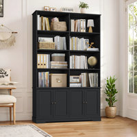 72.8" H X 47.2" W Mid-century Modern Office Storage Cabinet With 4 Doors, Double-column Organizer For Files & Supplies by Winston Porter