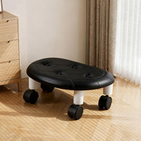 Accent Stool With Rolling Wheels by Inbox Zero