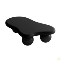 47 Inch Cloud Shaped Coffee Table With 3 Ball Legs For Living Room by Ivy Bronx
