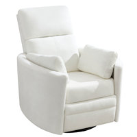 Luxurious Swivel Rocker Manual Recliner with Adjustable Pillows for Comfort