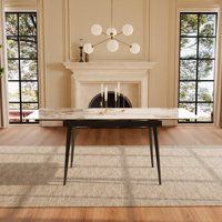 Drea 47" To 71" Extendable Rectangular Sintered Stone Dining Table Seat 4-6 by George Oliver