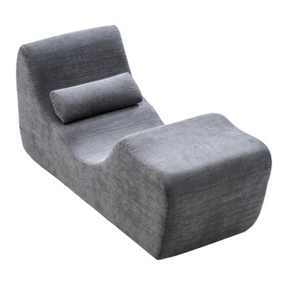 Yoga Chair Chaise, Ergonomic Chaise Lounge Chair for Yoga, Modern Boneless Curved Foam Lounge Indoor for Massage, Stretching, Relaxation, Exercise, Us by Wrought Studio
