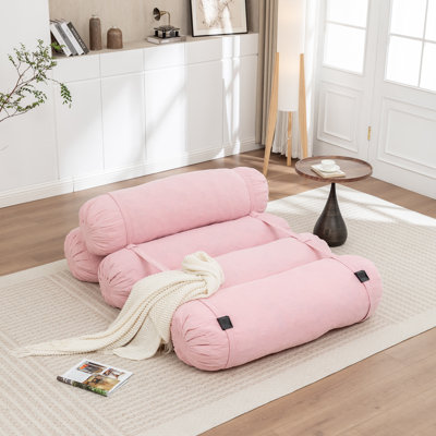 Modern Corduroy Compressed Adjustable Floor Sofa No Assembly Required