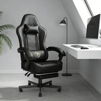 Adjustable Reclining Ergonomic Faux Leather Swiveling PC & Racing Game Chair by Ivy Bronx