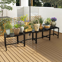 Black Iron Fire Pit Bench (Set Of 4)