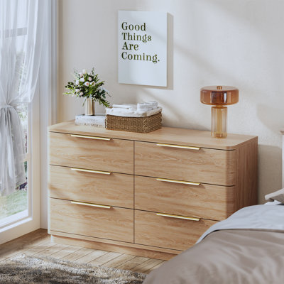 6 Drawer Dresser For Bedroom, Simply Modern Chest Of Drawers With Deep Drawers For Living Room, Hallway Entryway by Latitude Run