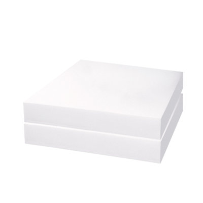 2-Piece Foam Pad Set,High-Density Cuttable Seat Replacement Pads for Refreshing Indoor/Outdoor Sofa and Dining Chair Cushions,24"x24"x5",White by Ebern Designs