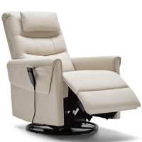 Airsky Genuine Leather Recliner Chair, Italian Water-washing Process,power Recliner Chair Electric Recliner Chairs For Adults, Swivel Rocker Recliner, by Hokku Designs