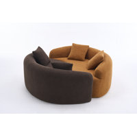 67" Curved Loveseat Sofa,Full Sponge Compression Sofa, Chinese Tai Chi Style,S-Shaped Couch for Small Spaces,Apartment,Coffee Shop,Hotel,Bedroom by Ivy Bronx