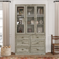 Home & Office Display Cabinet With Tempered Glass Door by Ophelia & Co.
