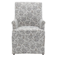Elegant Upholstered Dining Chair With Skirted Base, Accent Armchair For Living Room, Bedroom, Dining Room by Latitude Run