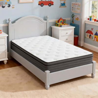Twin Mattress 8 Inch - 7-Zone Support, Reinforced Coils, Breathable, Durable & Quiet, Certipur-US Certified Gel Memory Foam, Medium Firm Mattress In A by Alwyn Home