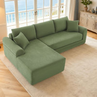 103" Modular Sectional Cloud Sofa - Boneless Couch with Deep Seat, Non Slip Base, Folding Sofa Sectional Couches for Living Room, Cozy Modular Couch w by Latitude Run