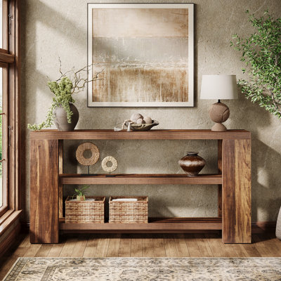 70-Inch Long Entry Console Table with Storage, Narrow Sofa Table Behind Couch by Millwood Pines