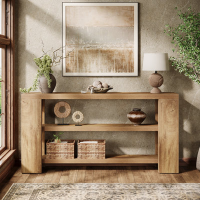 70-Inch Long Entry Console Table with Storage, Narrow Sofa Table Behind Couch by Millwood Pines